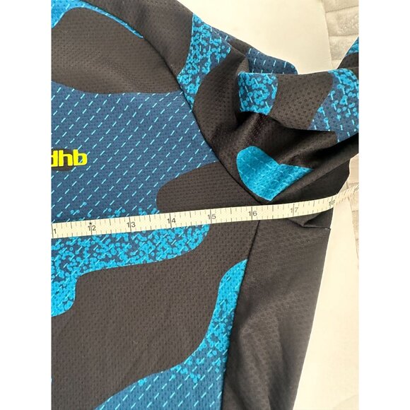 Dhb Mens Blue Camo Short Sleeve Cycling Jersey Polyester Lightweight Breathable - Picture 8 of 8